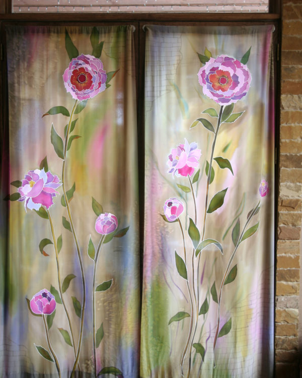 Curtains with Peonies