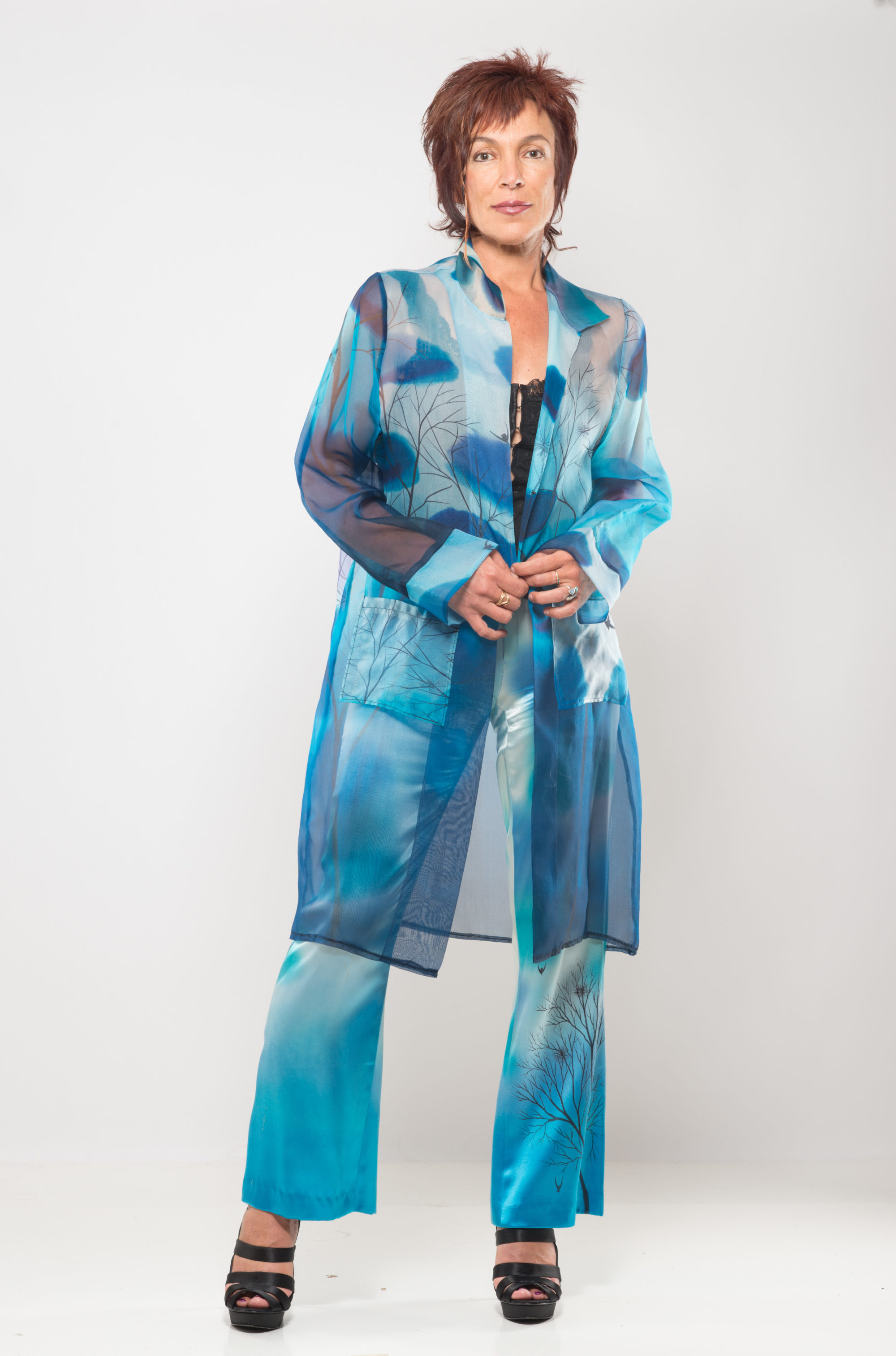 Organza coat Bird nests