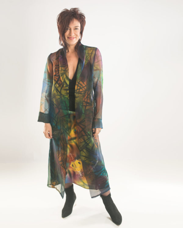 Organza coat Feathers