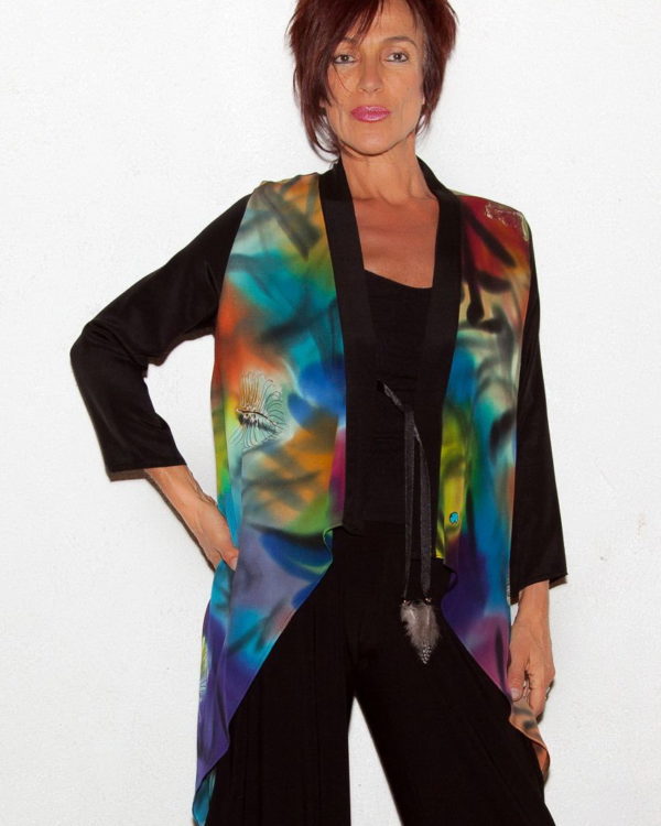 Feather kimono