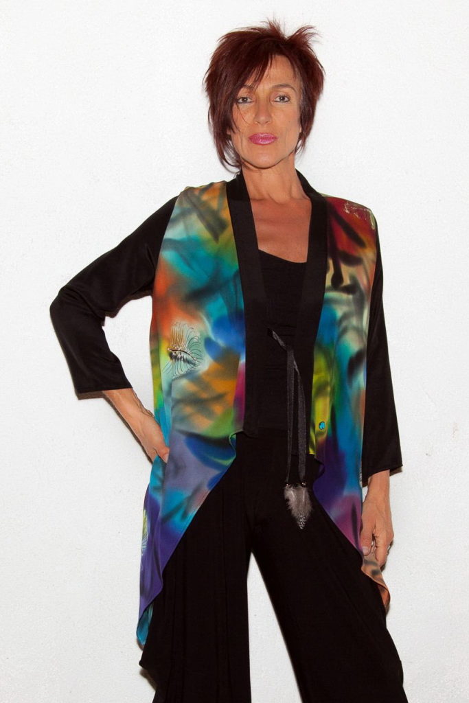 Feather kimono