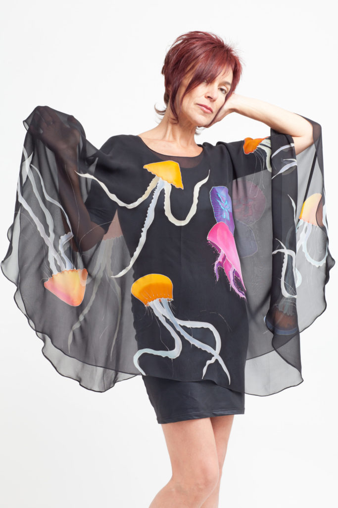 Poncho with Jelly Fish